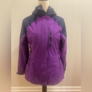 Columbia Women's Vibrant Purple and Navy Blue Ski Jacket